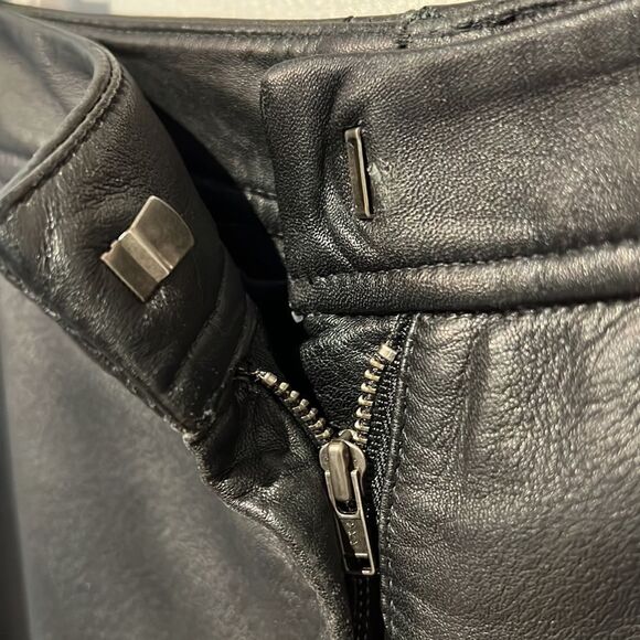 Betty Barclay Black‎ Italian Leather High Waist Pants Size 8-10 see measurements - Picture 7 of 15